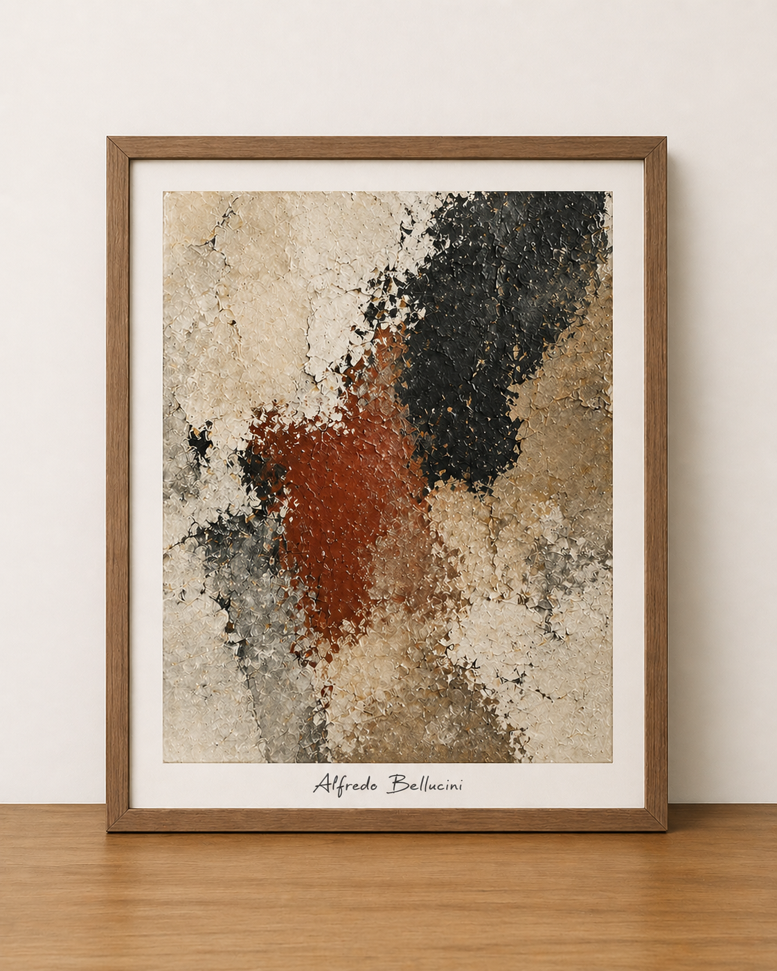 Abstract art in a minimalist setting