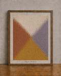 Abstract art in a rustic frame