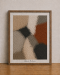 Abstract art on a wooden table