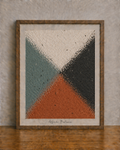 Abstract art on wooden tabletop