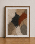 Abstract composition in wooden frame