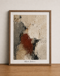 Abstract expressionism on wood shelf 2